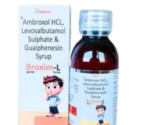 BROXIM-L JUNIOR SYRUP– Ambroxol HCL, Levosalbutamol Sulphate & Guaiphenesin Syrup